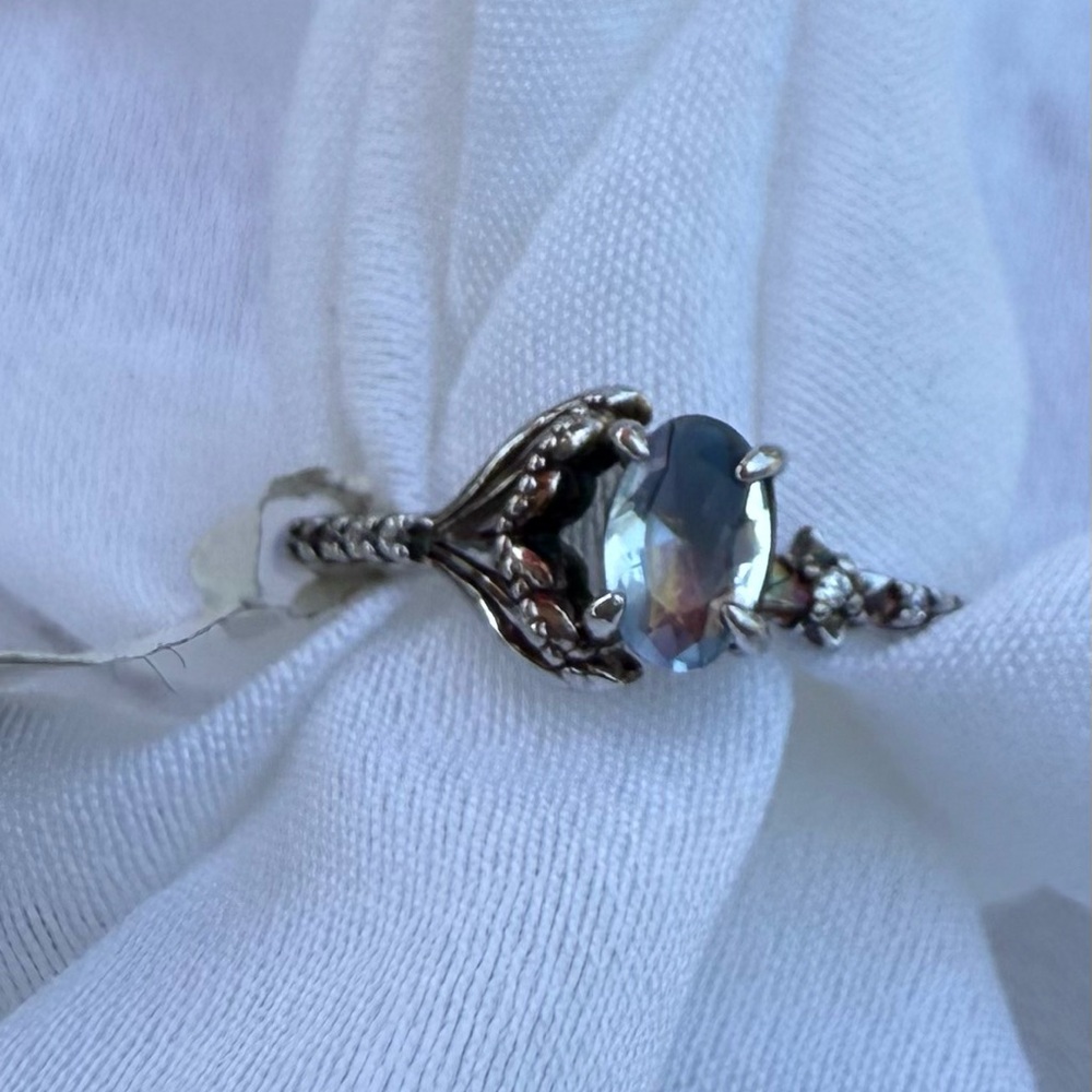 Fragrant jewels mermaid collection/retired. Size 7 sterling silver. Patina